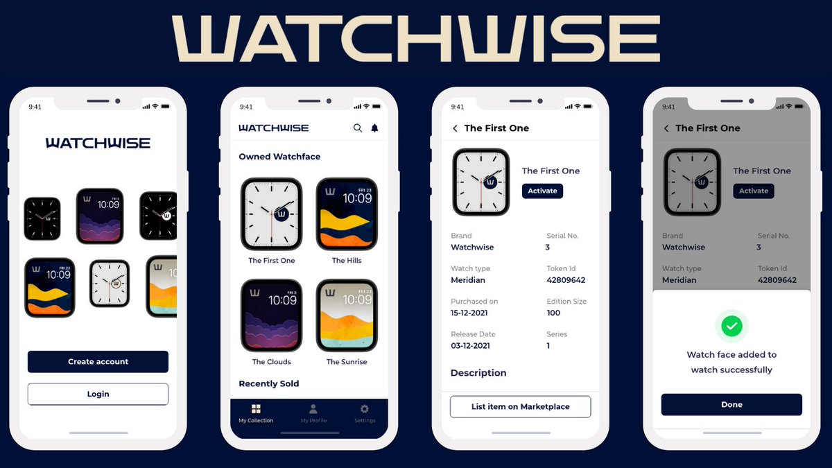 Very excited to announce that <a href="/thewatchwise/">Watchwise</a> is launching next week! Watchwise is a platform to buy and sell NFT watch faces. Each limited edition watch face has a unique serial number and token id stored on the blockchain.

A🧵about the project