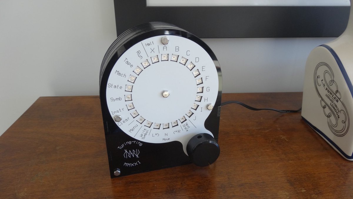 arduino's tweet image. The Turing-ring is a DIY Turing machine consisting of an Arduino and an RGB LED ring: blog.arduino.cc/2021/12/21/tur…