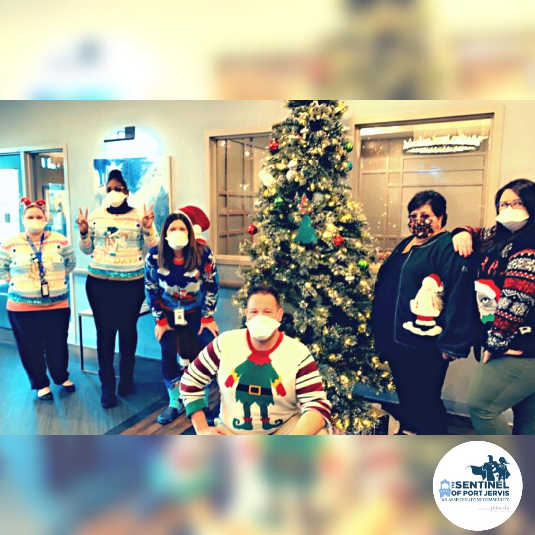 thesentinelpj's tweet photo. You call it ugly. We call it fashion. 
The Sentinel of Port Jervis team is "sleighing" their holiday looks! 
 
#UglySweaterDay https://t.co/rwhDYC9ZBa