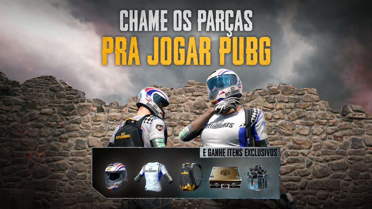 PUBG_BR's tweet photo. Sabe aquele seu amigo que não podia jogar PUBG por motivo$ e$pecifico$? 👀 Então: agora ele PODE! Chama ele pra jogar PUBG: Battlegrounds DE GRAÇA e ganhar itens exclusivos com o pré-registro!🔥 https://t.co/uT0BlU6Wj1 #PUBGForAll https://t.co/lQ3tZajcIX