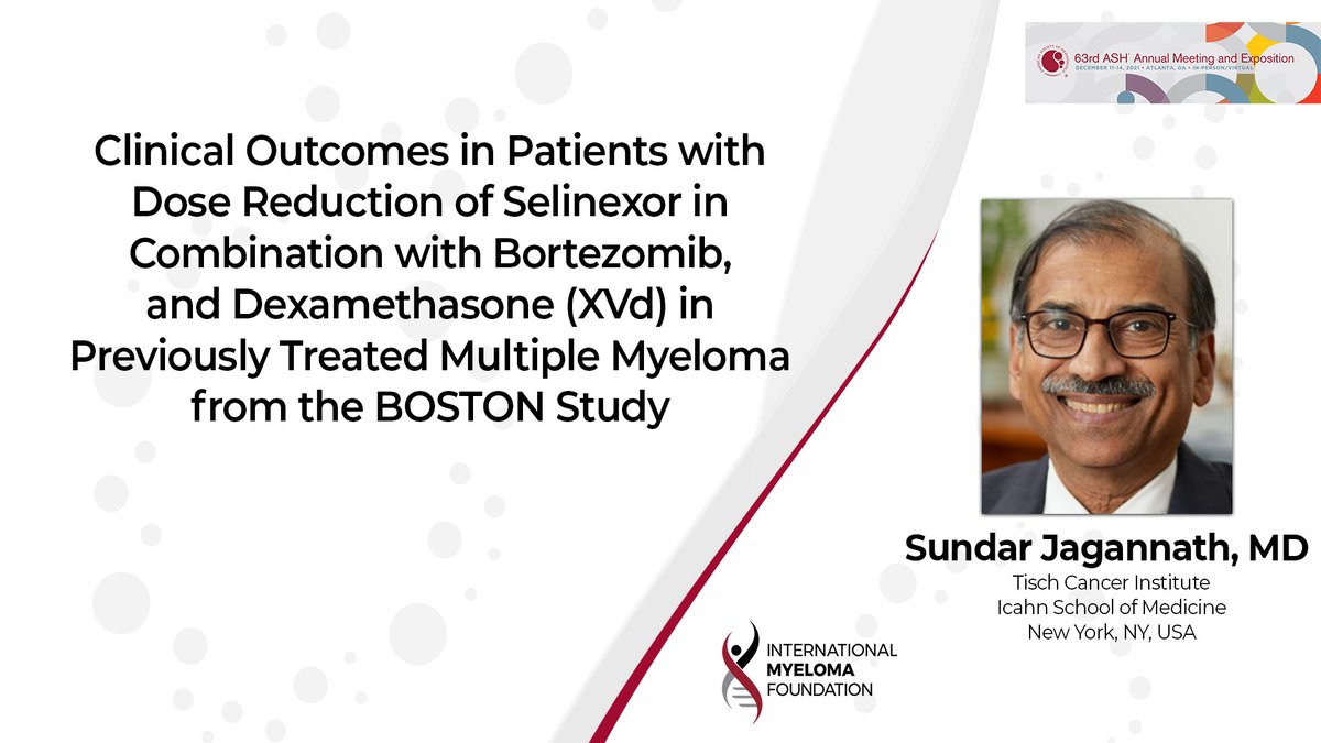 IMFmyeloma's tweet photo. Clinical Outcomes in Patients with Dose Reduction of Selinexor in Combination with Bortezomib, and Dexamethasone (XVd) in Previously Treated Multiple Myeloma from the Boston Study https://t.co/ed7X0M4wGR https://t.co/lRh3rEARaw