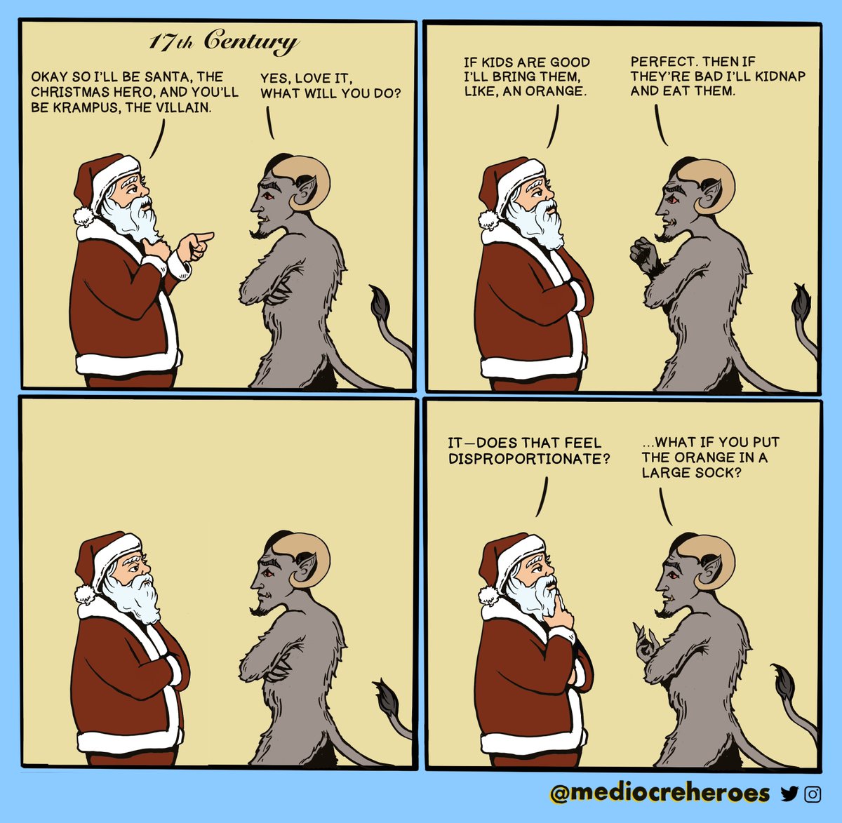 GrimAndGraham's tweet photo. Krampus. https://t.co/JzMqhp6uSd