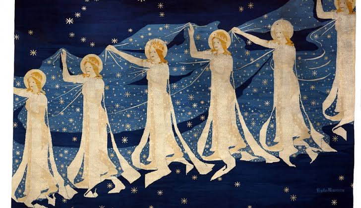 Norveçli tekstil sanatçısı Frida Hansen’in şu güzel çalışmasıyla kuzey yarım kürenin tüm canlılarına, hepimize güneşli ve aydınlık günler! Güneşe ve bahara yakın olalım 🌙💫☀️ #WinterSolstice