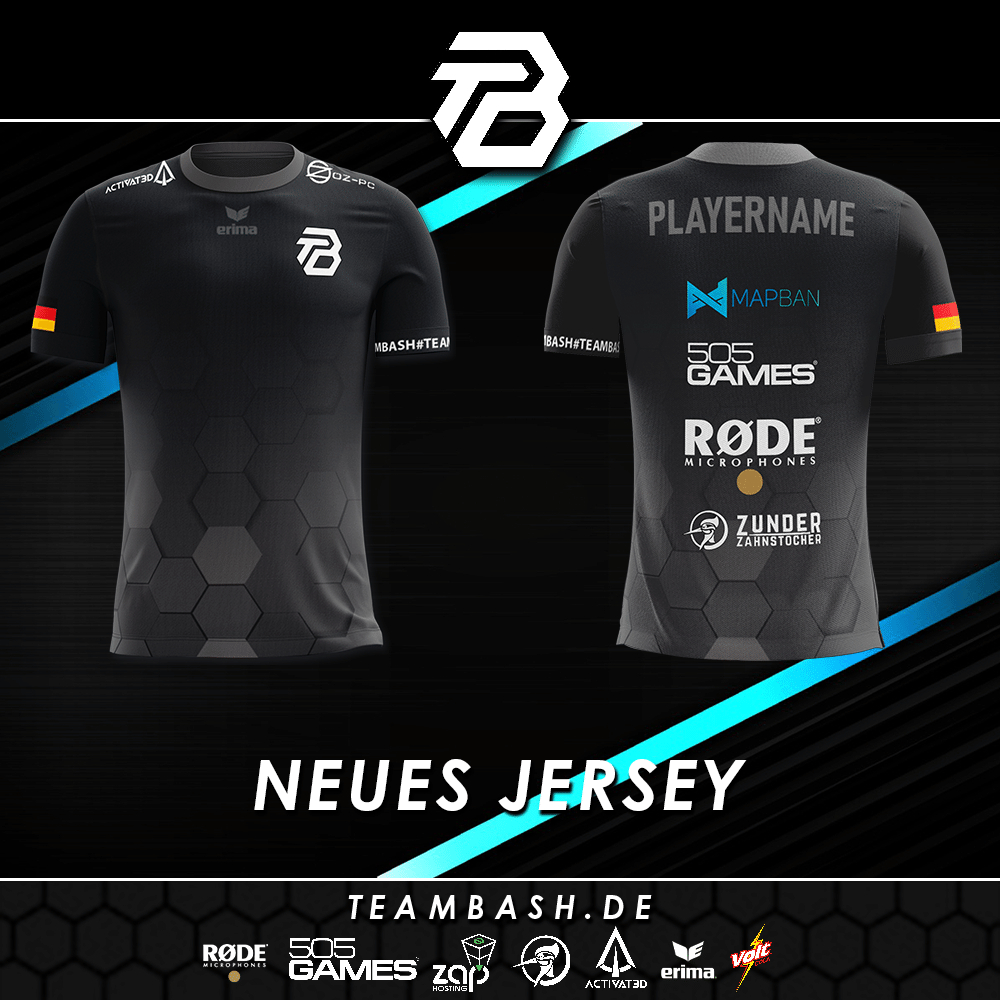 Es ist soweit!
Wir können euch mit großer Freude unser neues TeamBasH Jersey vorstellen.
Es wird dank unseres Sponsoren Erima in sehr hoher Qualität produziert.
Schaut es euch doch mal an shop.teambash.de/produkt/teamba…