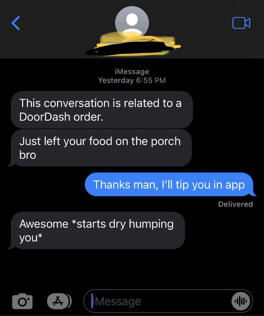 never tipping doordash again