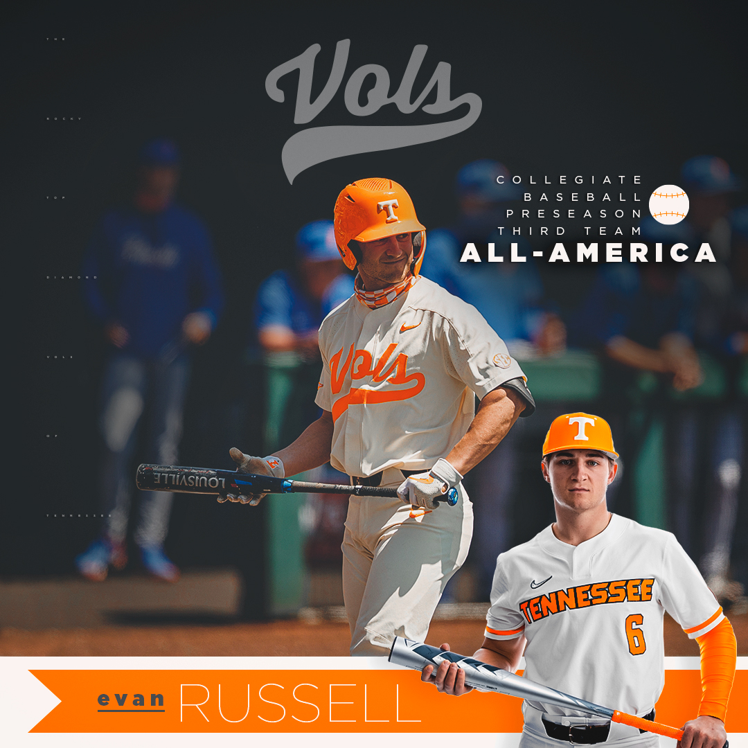 Vol_Baseball's tweet photo. 🇺🇸 @CBNewspaper Preseason All-Americans 🇺🇸

@bladetid
@jbbeck27
@EvanRussell_4

📰 https://t.co/duDAzWsuJs

#GBO #OTH #Vols https://t.co/juCskgkO0R