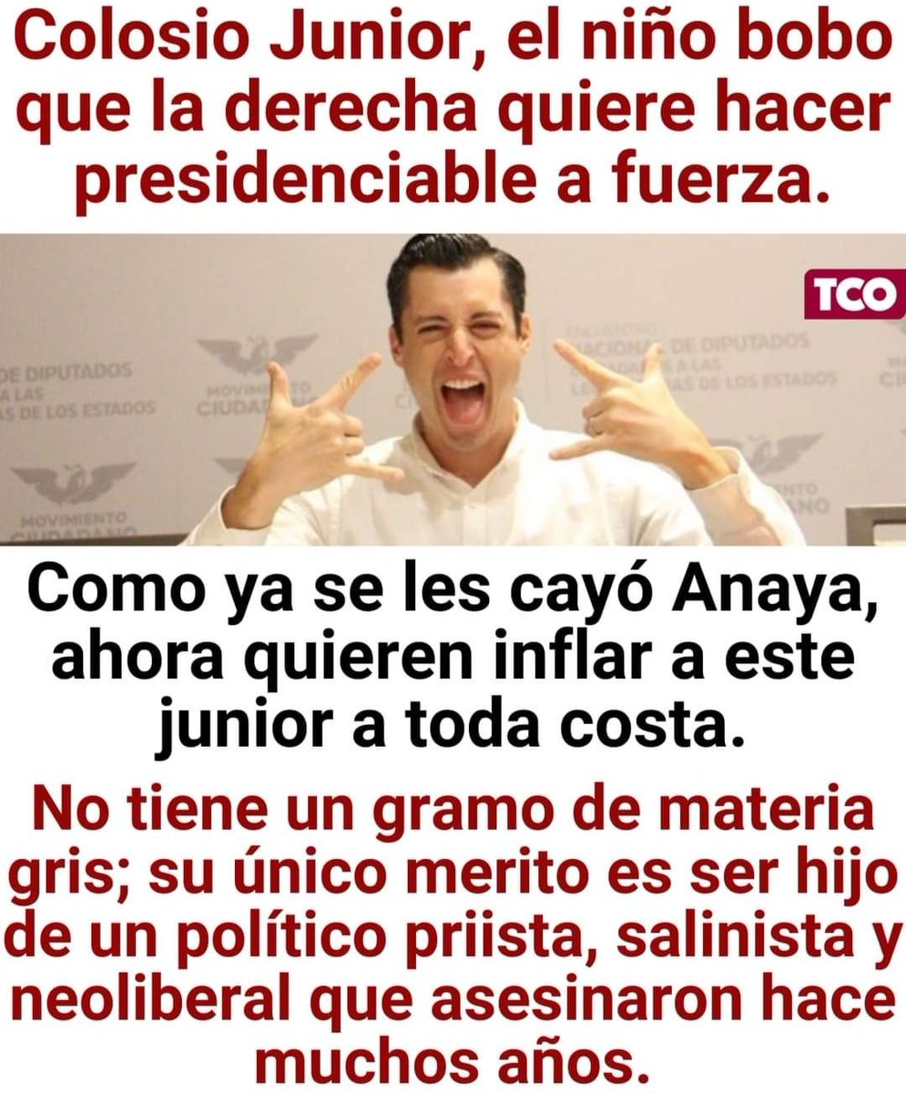 NortenaCatrina's tweet photo. Un chiste llamado Colosio Jr... https://t.co/c1iT8RIqj7