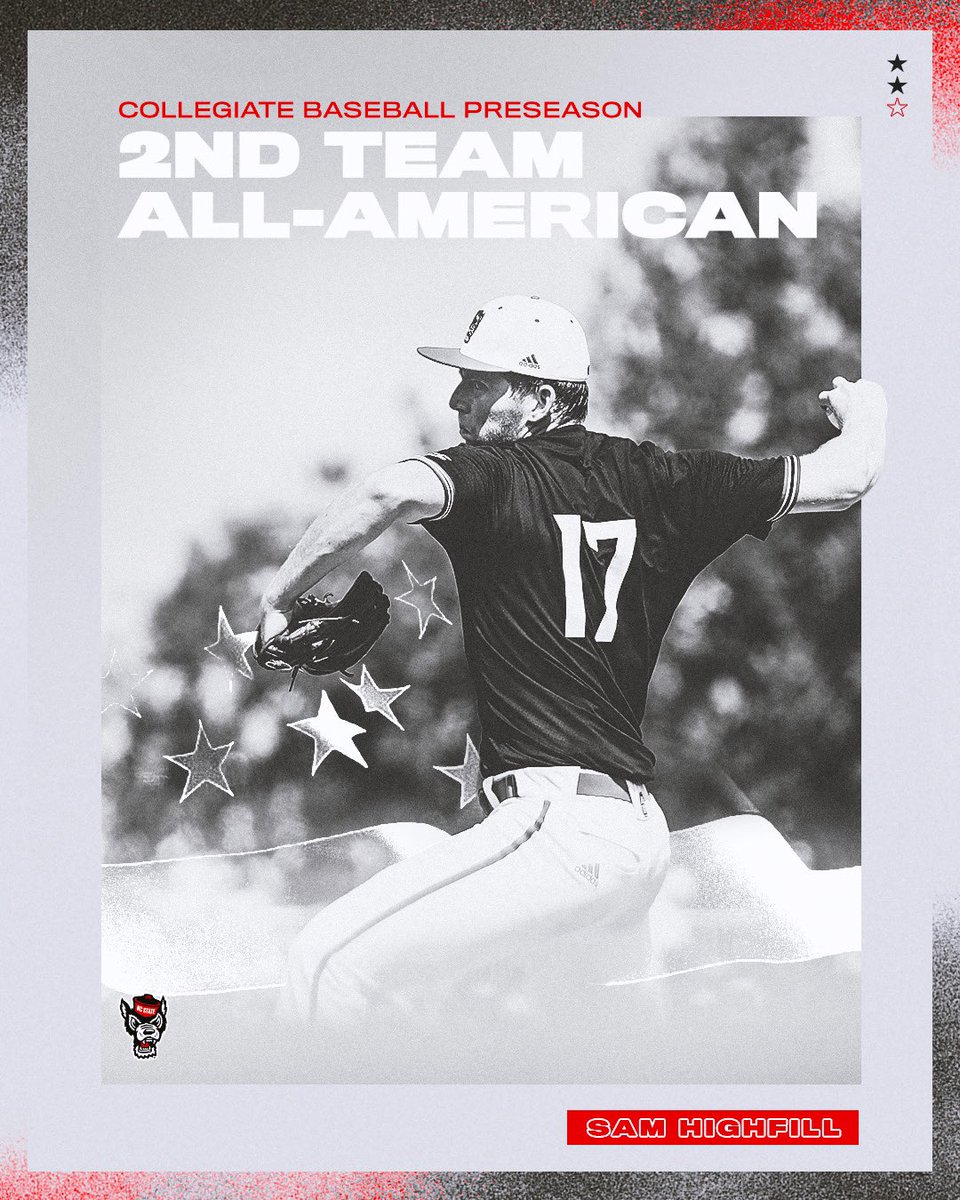 NCStateBaseball's tweet photo. Preseason All-America status for @samhighfill11. https://t.co/JyPIVnI9Xk