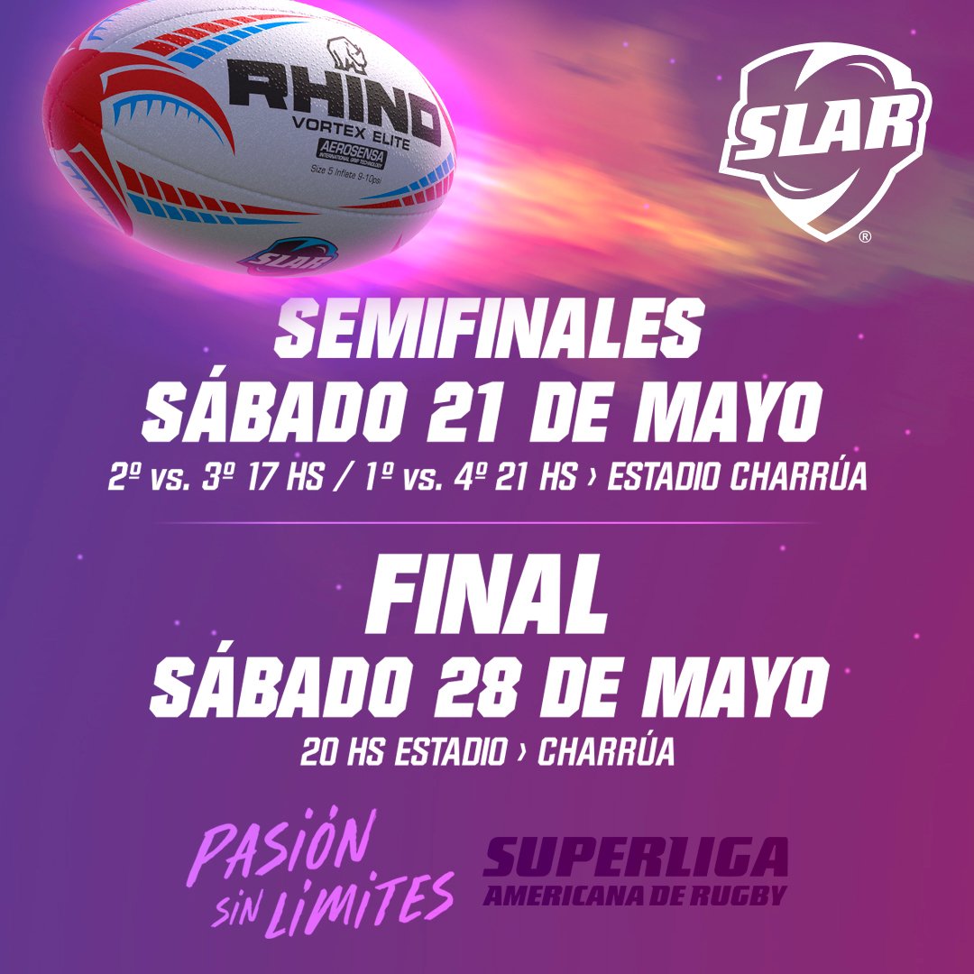¡SLAR modelo 2022! ✅

Así se jugará el único torneo profesional de rugby de la región en 2022 ¡Nos vemos pronto con más novedades! 🔥

🖥️ Todas la info en nuestra web 👉🏼 bit.ly/3FfPQ6V

#ElRugbyNosUne