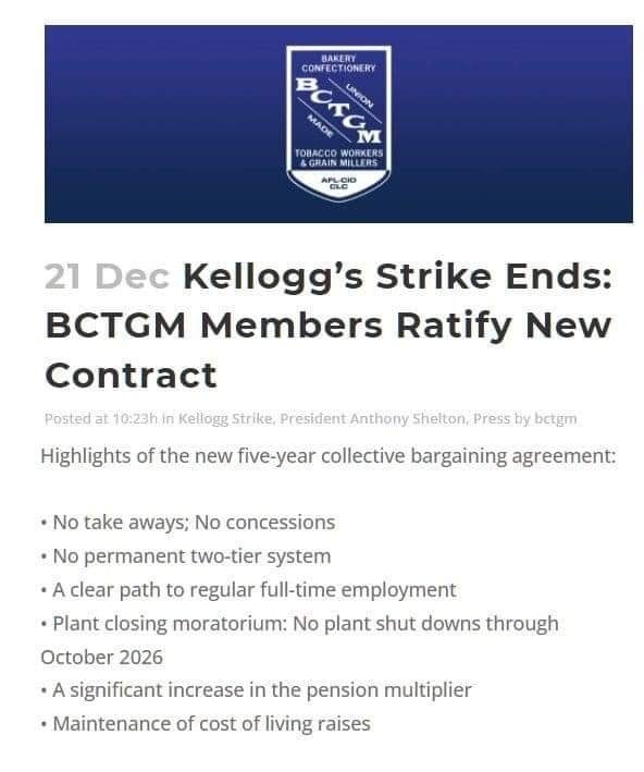 #UnionProudUnionStrong
#KellogsStrike 
The People are too Big to Fail