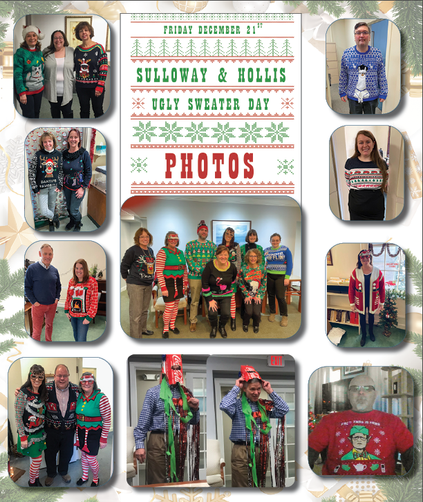 SullowayHollis's tweet photo. Our offices are getting into the holiday spirit, with our annual Ugly Sweater Day contest.
#uglysweater #TeamSulloway https://t.co/p8RpM6l57s