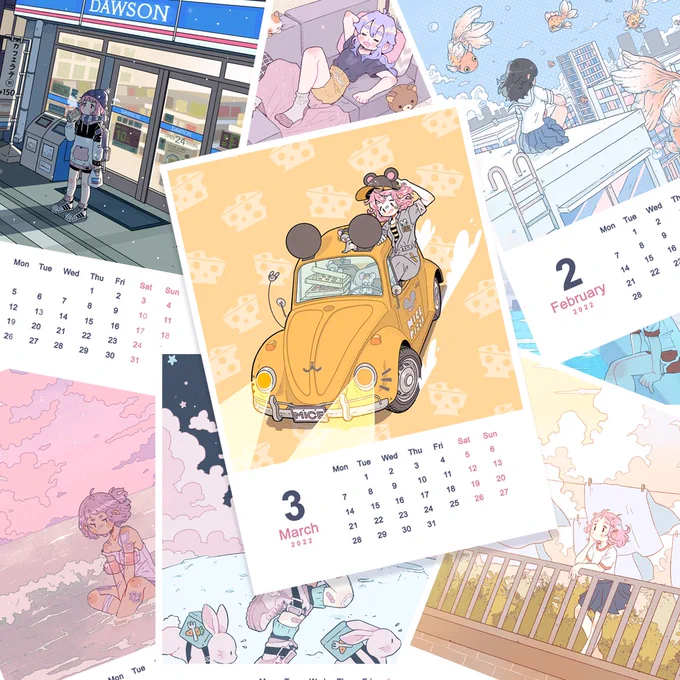 My 2022 printable PDF calendar is available at my Ko-fi Shop! ☕✨ https://t.co/1kDH6W67NQ 