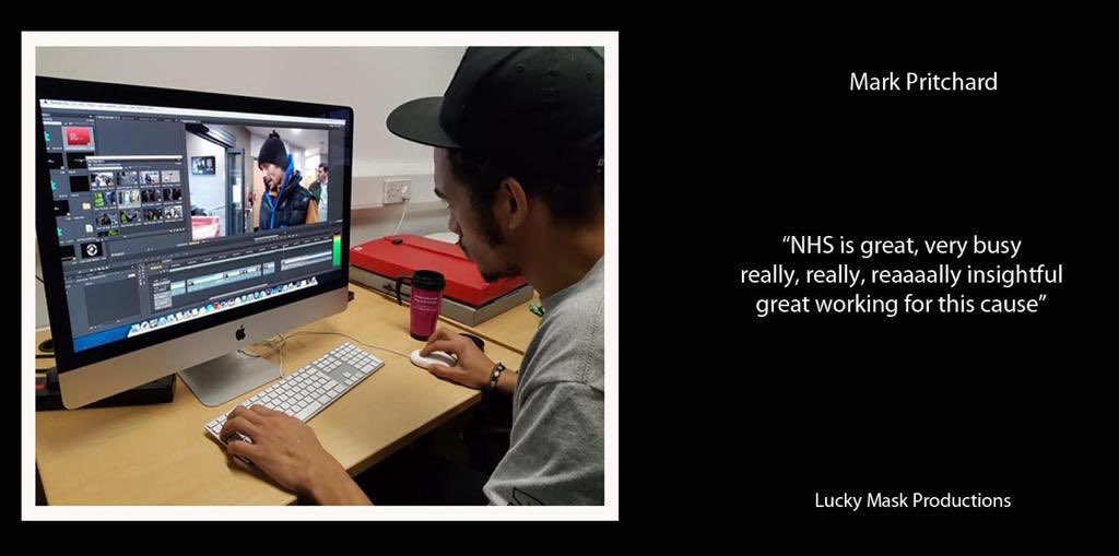 #CharityTuesday
#LuckyMaskProductions #crew 
#markoliverpaint Mark‘ #NHS is great, very busy yet really really reaaaally insightful great working for this cause" #PosterDesign #martincannon #FilmsEmma