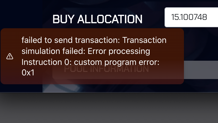 DavidJDeutsch's tweet photo. @TinyColonyGame Anyone else getting errors while trying to contribute USDC? https://t.co/c3vOTidr8q
