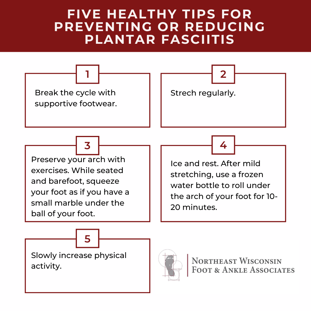WIFootandAnkle's tweet photo. Check out these five tips from @vionicshoes for preventing or reducing #plantarfasciitis!
#podiatrist #podiatry #health #wellness #fitness #feet #shoes #footinjuries #footpain #shoerecommendations #customorthotics https://t.co/ffnnUy68sO