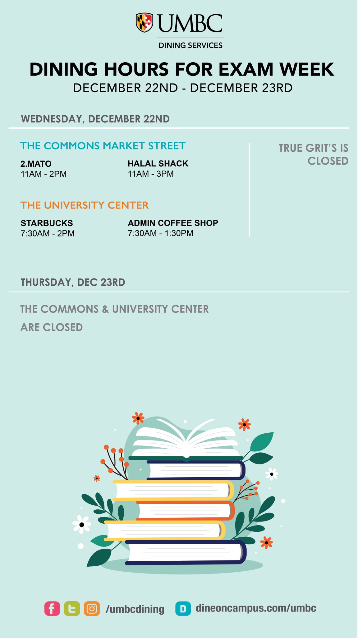 Umbc Fall 2022 Final Exam Schedule Umbc Dining (@Umbcdining) / Twitter