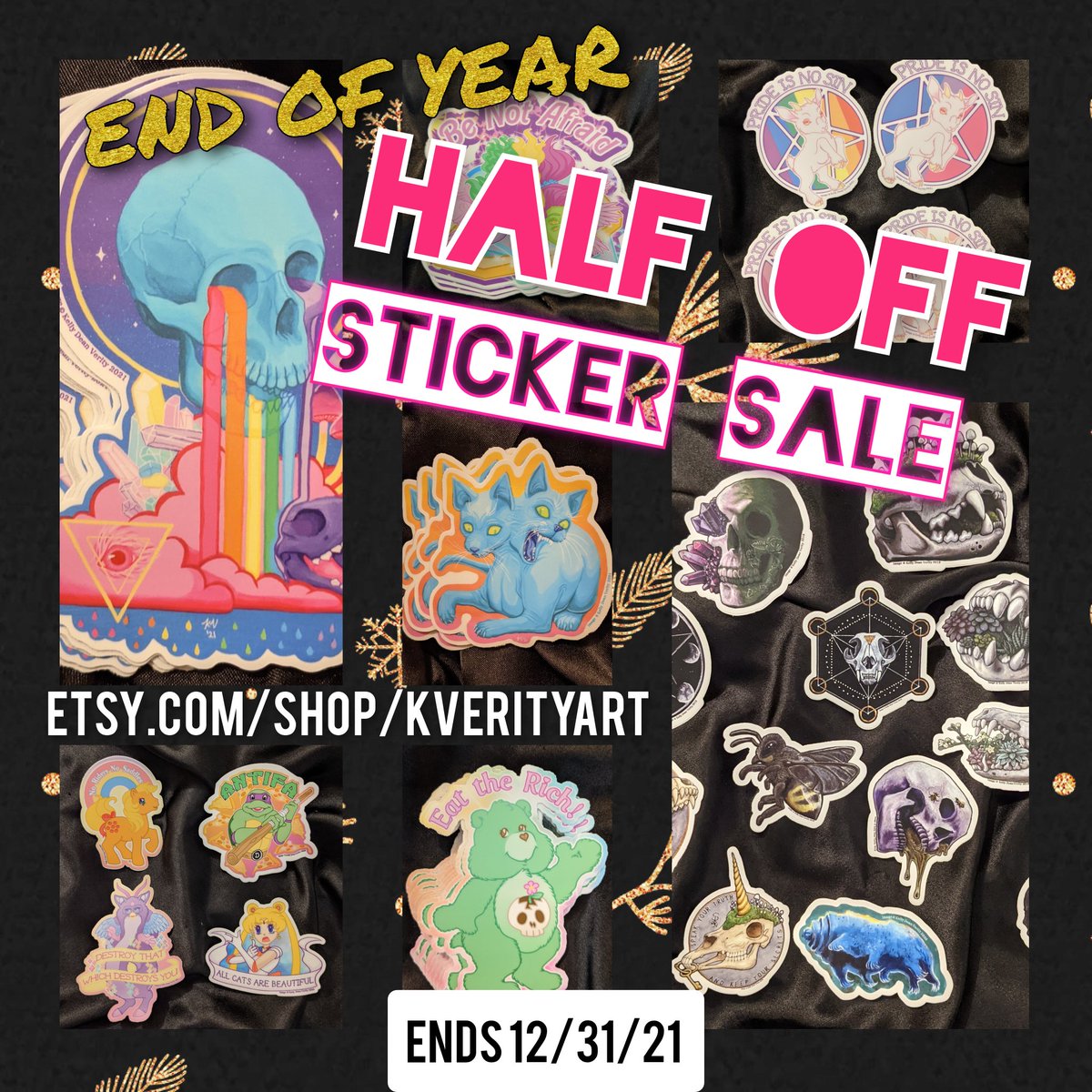 Kverityart's tweet image. Now until the end of year!
#stickercollection #stickers #stickercollector #artstickers #stickeraddict #vinylstickers
