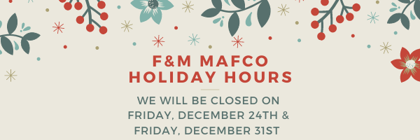 FMMAFCO's tweet photo. All of our offices will be closed on Friday, December 24th &amp; Friday, December 31st so our staff can spend time with family &amp; friends for the holidays! 🎄 https://t.co/QoC3STDviw