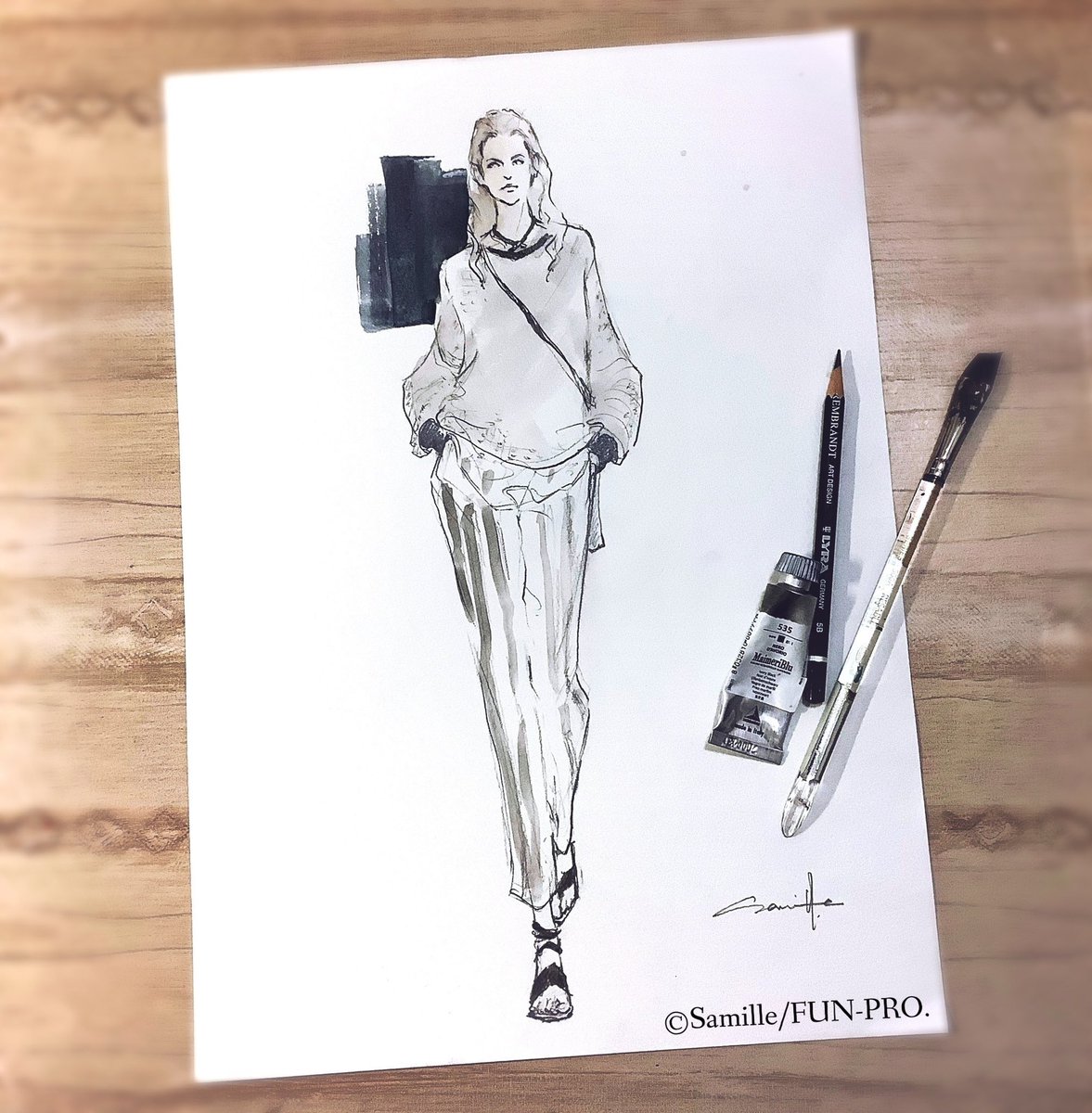 samille888's tweet image. 🎨🖌☺️ #モードデッサン #LYRA #ヴィフアール #マイメリブルー