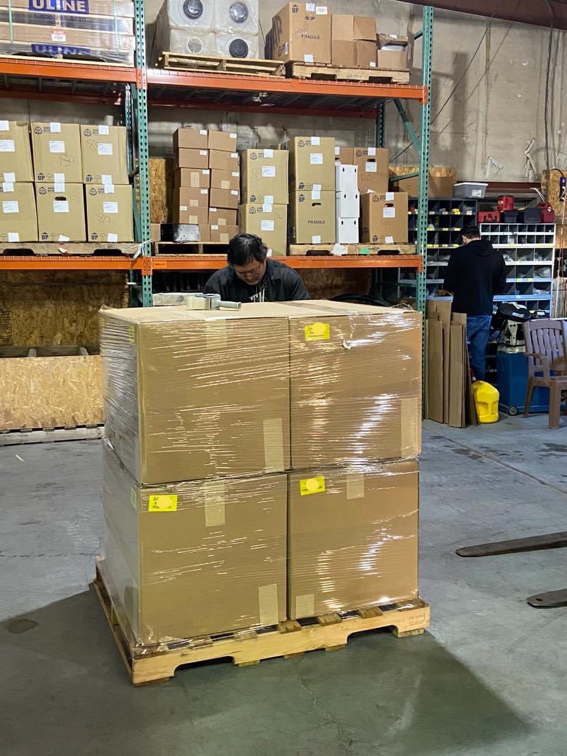AgXcelerator's tweet photo. The #agxcel shop team is busy getting orders ready to ship and Brandon’s busy in our R&amp;D Department! Call us today to get your order in, 877-218-1981 or visit https://t.co/m8aALwQkBw to learn more. #farming #fertilizer #pumpsystems https://t.co/skGX0GiHLr