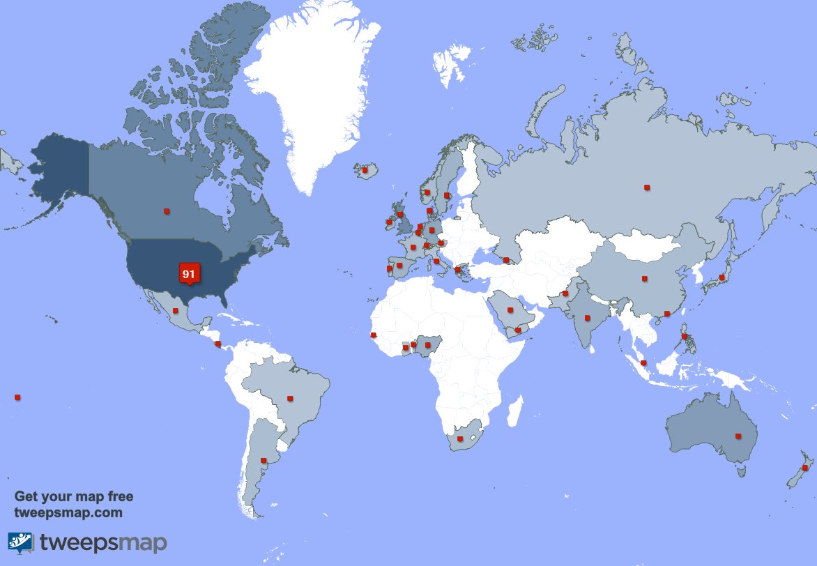 I have 5 new followers from USA last week. See tweepsmap.com/!NurseBotez
