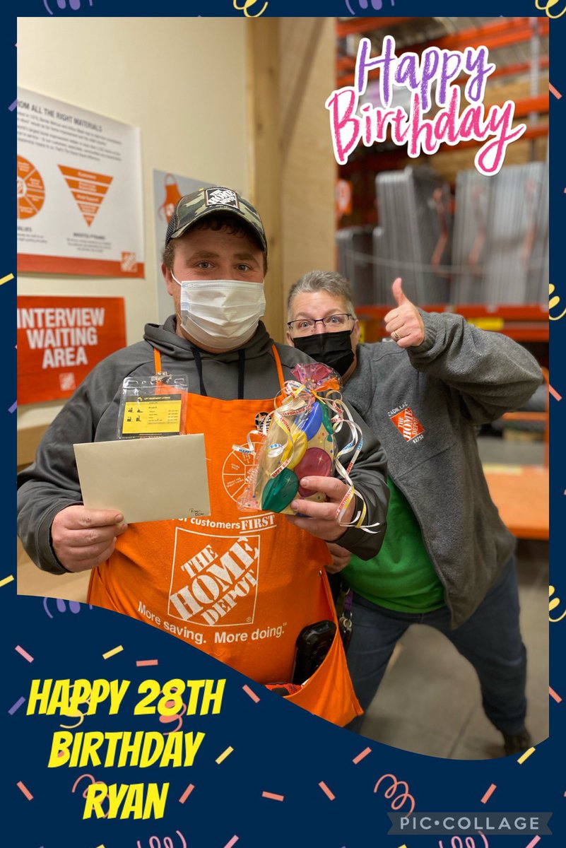 🎂 Happy Birthday to Garden associate Ryan. We hope you had a great day. 🎈 #homedepotbirthdays