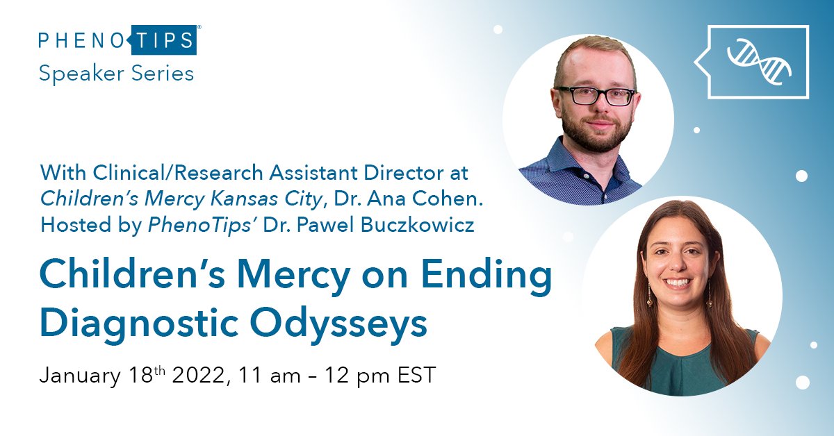 PhenoTips's tweet photo. Just 2 weeks left to register for this month's #webinar!
From Dr. Ana Cohen, discover how @ChildrensMercy's Genomic Answers for Kids #GA4K initiative uses PhenoTips to find answers for families living with #RareDisease. #GCChat
Register for free: https://t.co/XrmGjqEp9f https://t.co/FvsyZh7lWY