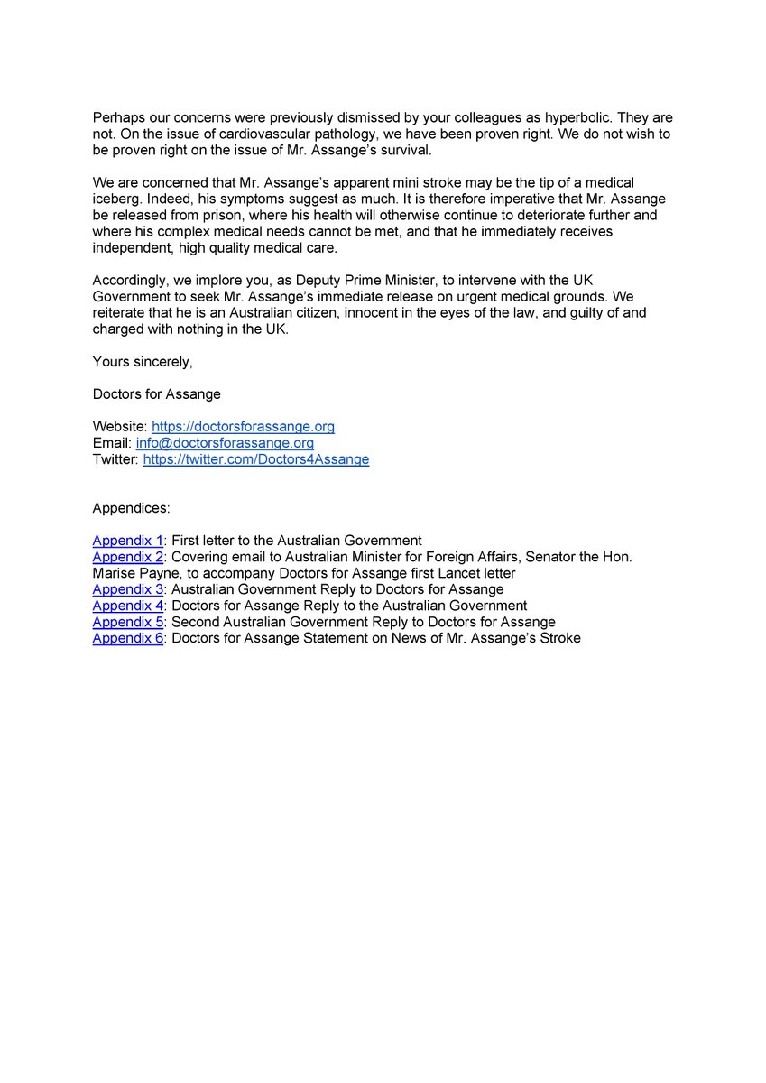 Doctors for Assange tweet media