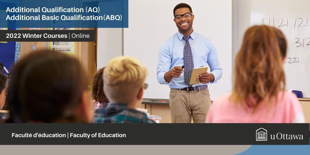 ➡️ Advance your teaching career this winter with our online AQ (Additional Qualification) or ABQ (Additional Basic Qualification) courses. Reserve your place today. #uOttawaEdu 

📅 Online Course Dates: Jan 24 – April 29
📅 Registration Deadline: Jan 18
fal.cn/3kPRR