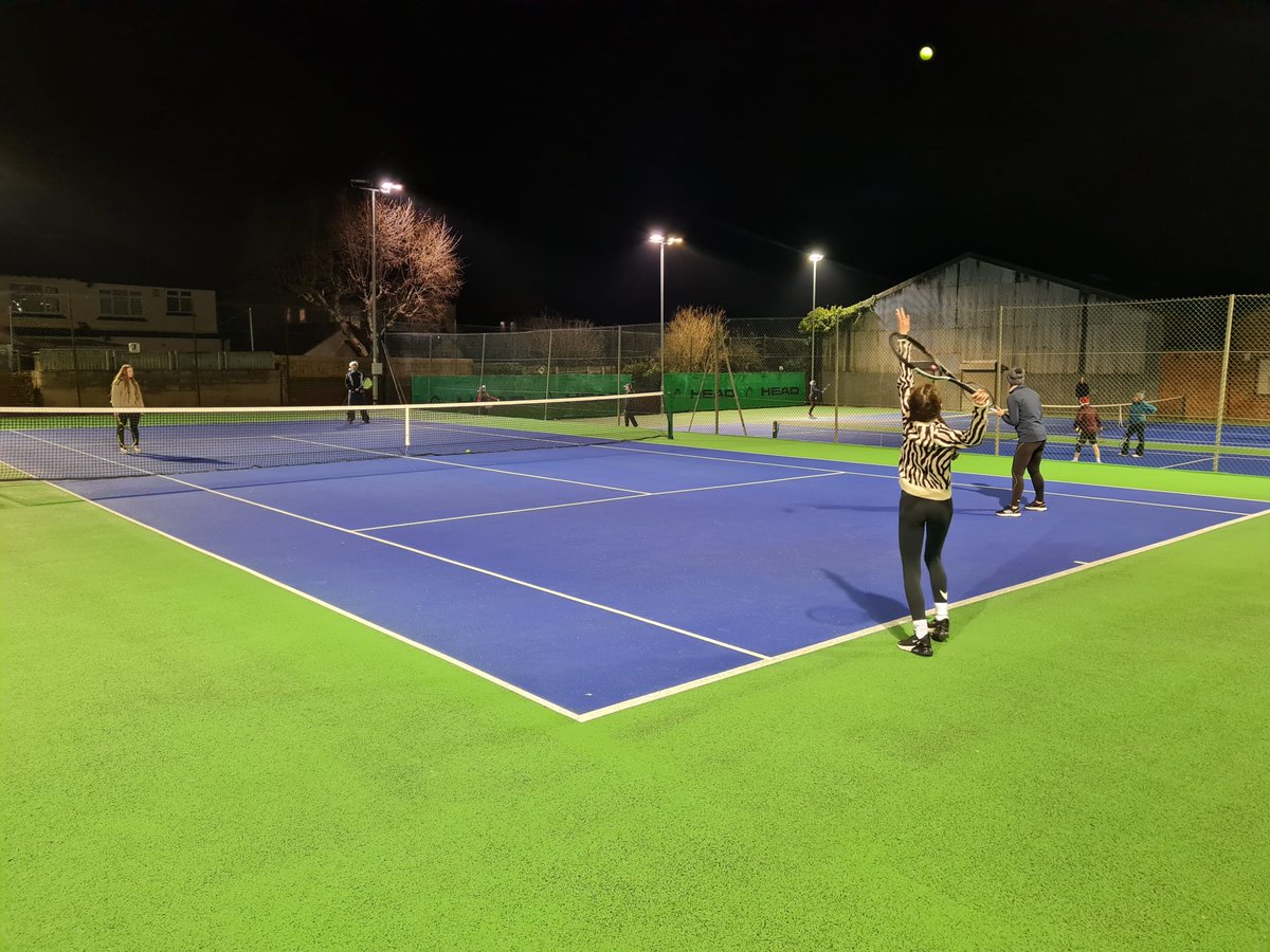ThorndaleLTC's tweet photo. Delighted to announce the opening of our two new floodlight courts.
Now all of our 5 courts have floodlights.
Tonight we had 30 players for Mulled Wine and Mince Pies with a friendly social Tuesday Team Tennis!
#tennis #tennisisback #wirral #wallasey #wallaseytennis https://t.co/vOGy7Vkjyk