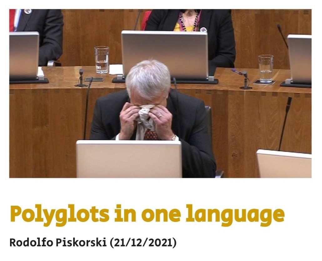 hiriaith's tweet photo. My short piece on Carwyn Jones' comments about excessive language criticism and the demands of a standard language.

"Polyglots in one language" @hiriaith
https://t.co/9xpokWWTQQ https://t.co/9YkpKON5ql