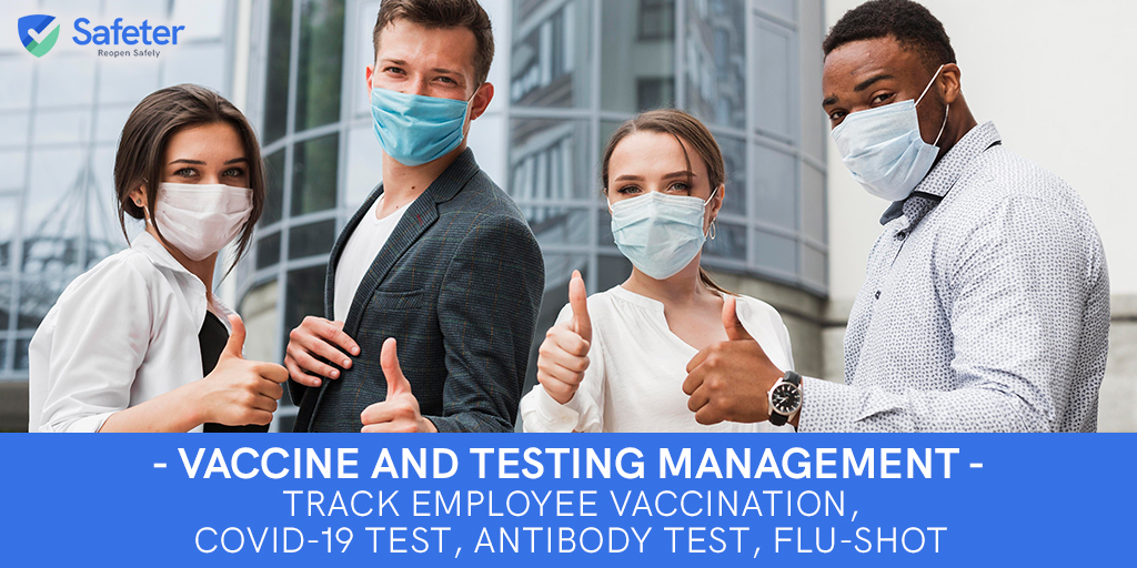 SafeterWork's tweet photo. In order to control and mitigate COVID-19, a large share of the population needs to be immune to the virus. One of the ways to achieve this is through vaccination. Let us help you track and manage employee vaccinations with ease.

Learn more: https://t.co/JtoWjDSPX0 https://t.co/fWaY8baEAn