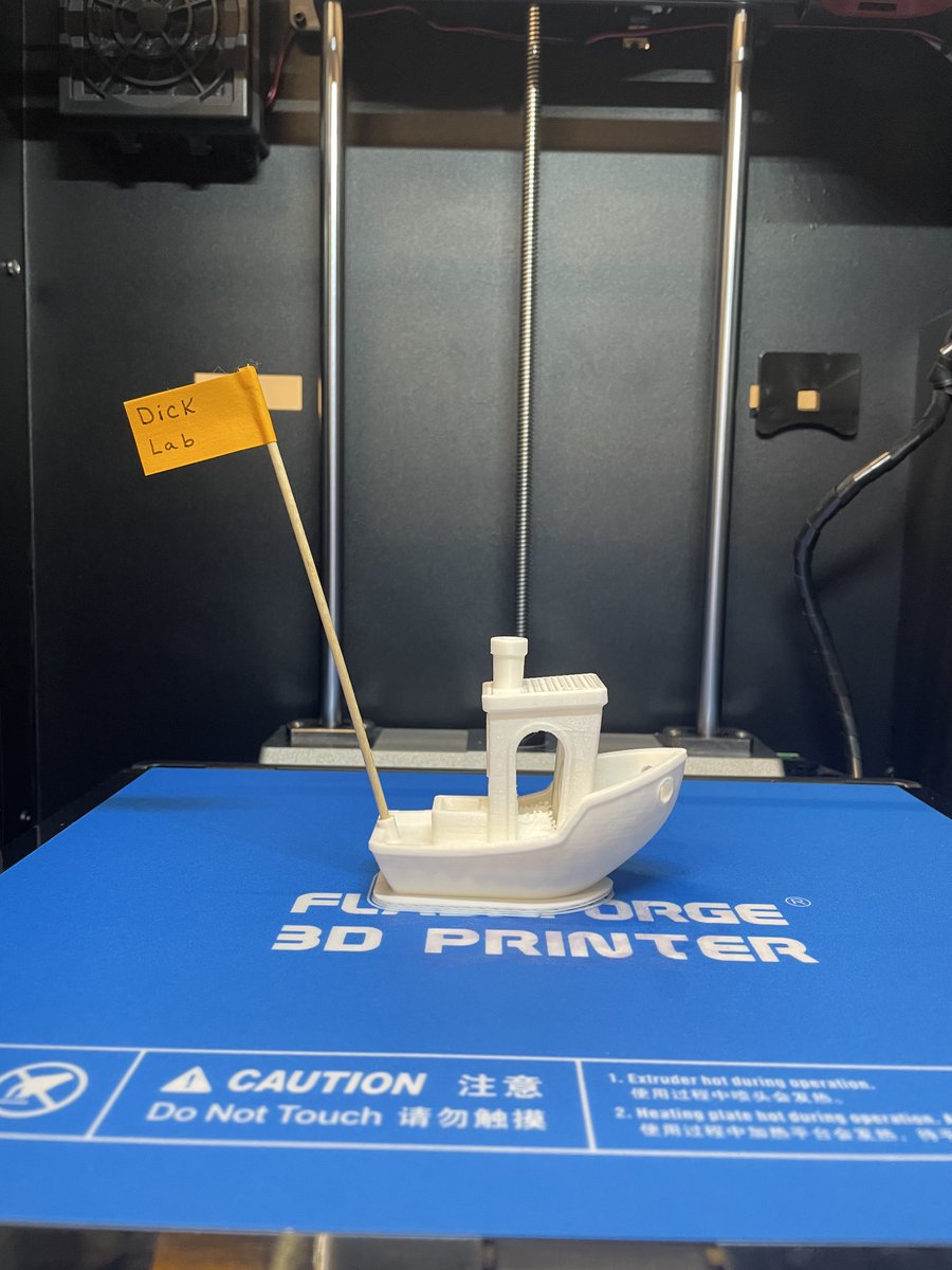 RobDickLab's tweet image. Our very first print with our @ff3dprinters Guider IIs - Iron Throne Benchy! Next, we'll test the integrity of different filaments at cryogenic temperatures  #3DBenchy