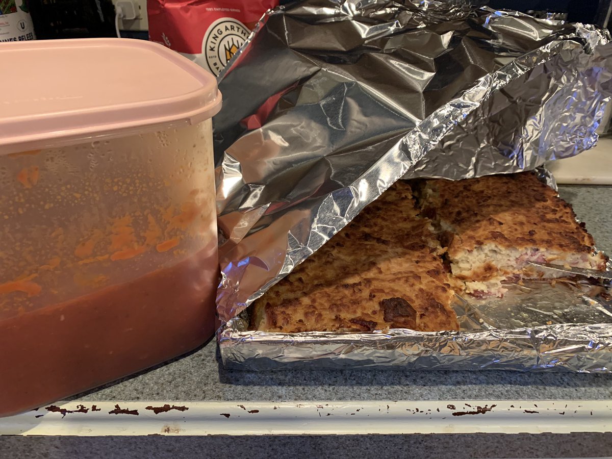 If you’re of two very different ethnicities, this is the time of year when your parents make you their favorites, and your fridge winds up smelling like this…

Lithuanian kugelis and the spiciest of Sicilian sugu. Two great smells…that don’t go great together.