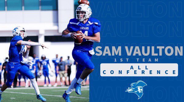 samvaulton14's tweet photo. ✅Unanimous 1st Team All-Conference 
✅ 1st Team All-California 
@SMC_CorsairFB @steveclarkson @NatlPlaymkrsAca @34CoachLed https://t.co/HBcM3cQ5q9