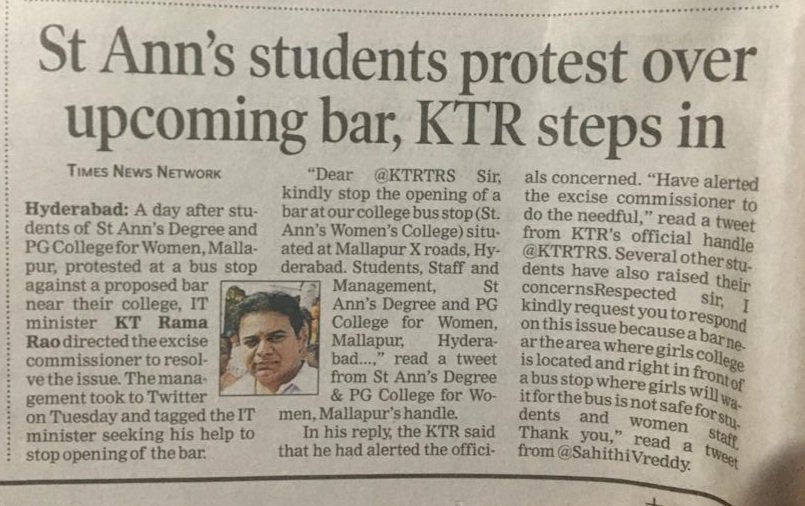 St. Ann's Degree & P.G.College for Women, Mallapur tweet media