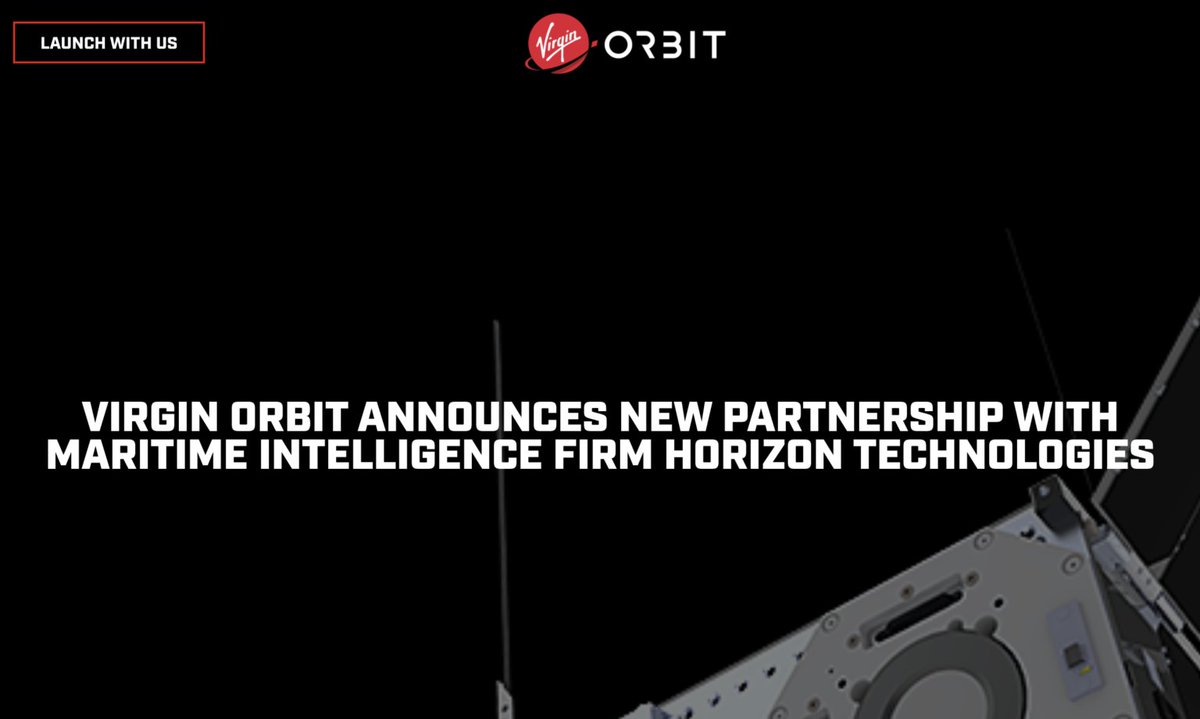 Virgin Orbit &amp; Horizon Technologies announce the signing of a termsheet establishing a close and multi-faceted partnership. They will become Horizon’s preferred launch partner, along with more exciting benefits for each company.

Read more at: virginorbit.com/the-latest/vir…
