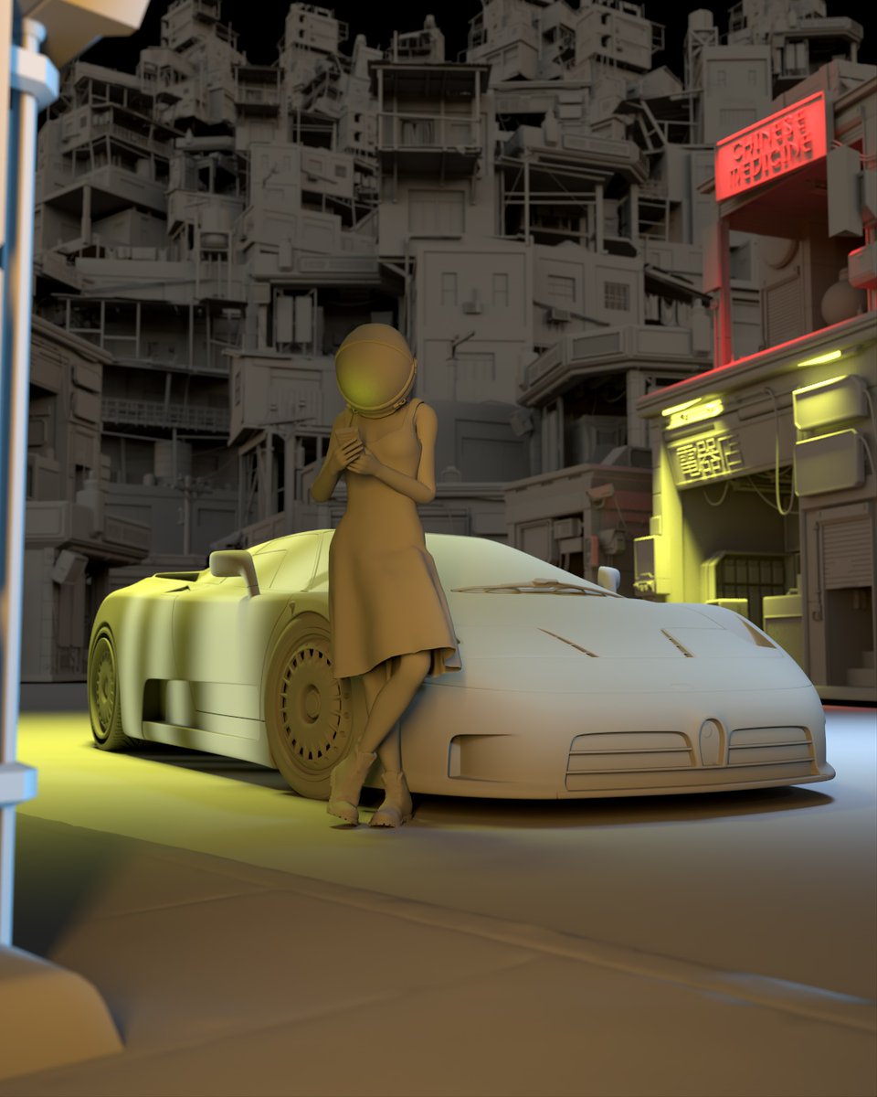 artwork_william's tweet photo. Night Out
12.21.2021
.
Used the Cyber Streets & Favelas Kits by @kitbash3d
.
#cyberpunk #cybertastical #kitbash3d #surrealism #cinema4dart #enter_imagination #NFTs #NFTCommunity https://t.co/Tq5GFf5M63