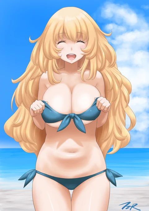 今年描いた日本艦水着😊💖
榛名、高雄、愛宕 