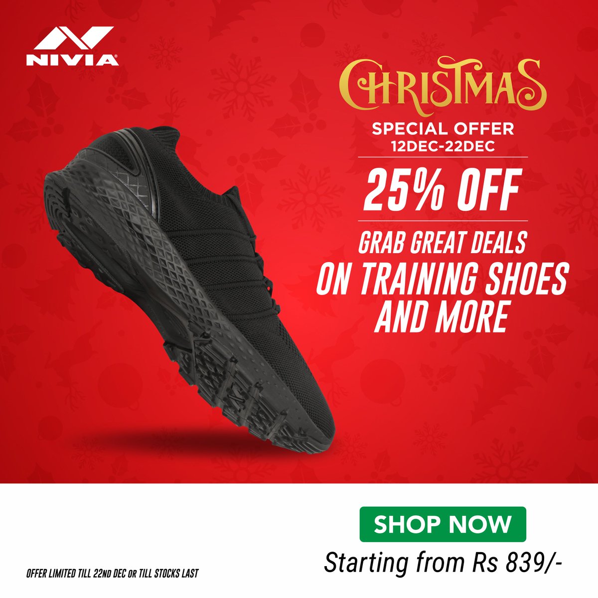 niviasports's tweet photo. #Christmas Special Offer-
Grab Great Deals on https://t.co/qO6KAfsfXw
#Nivia #StepOutAndPlay #NiviaSports #MoveUpWithNivia https://t.co/VB9mH2kvpH