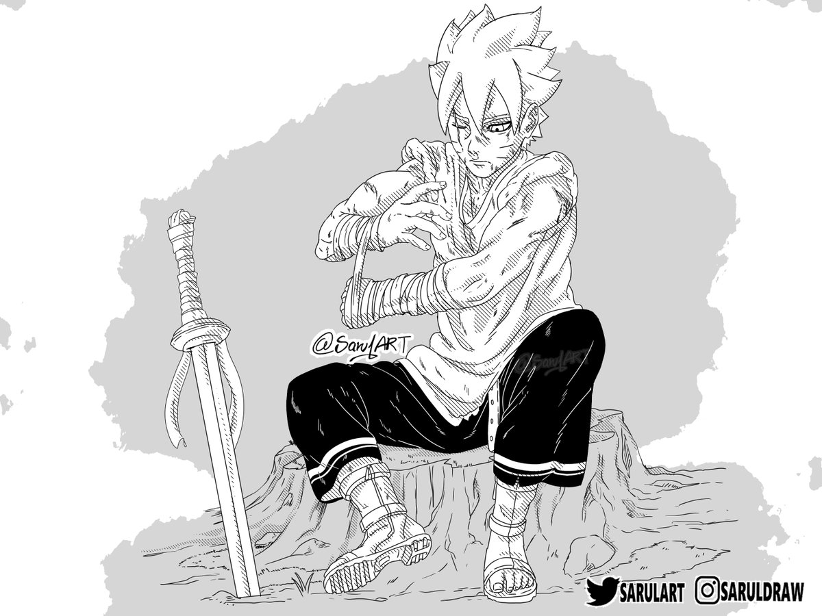 SarulArt's tweet image. "Solo fue un rasguño"
#BORUTO #DIBUJORAPIDO