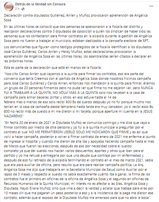 MarKaAbyaYala's tweet photo. SUMAN DENUNCIAS POR #CORRUPCION CONTRA EL PARTIDO DE FERNANDO CAMACHO
Jose Carlos Rodriguez, alias "el orines", Carlos Arrien ,alias "el Arreen" y Heidy Muñoz ,alias "la mosca".
@LuisFerCamachoV
#ItemsFantasmas https://t.co/riWIrVb41A