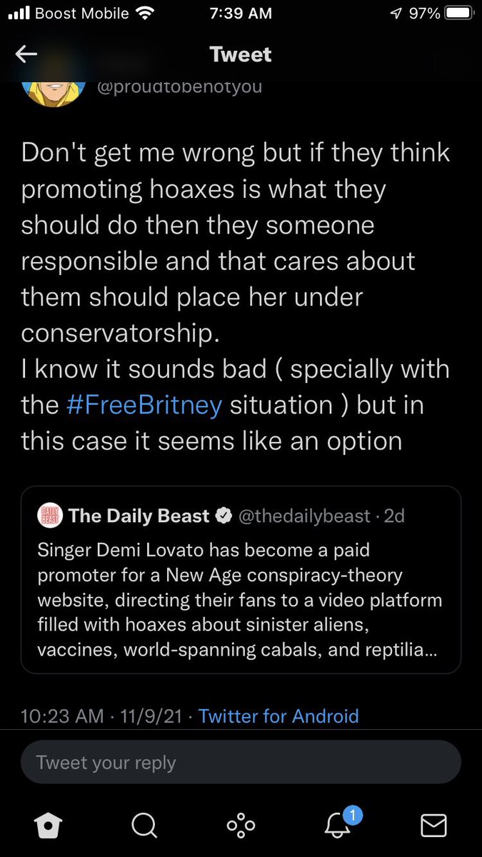 This You? Ever since you suggested Demi Lovato should be put under a conservatorship, your opinions of them is null and void. In fact stop talking about them. https://t.co/Tq86KnmPD9 https://t.co/Fhy56FeWXF