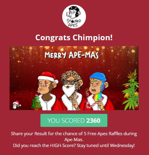 ChauNFT's tweet photo. @StonedApeCrew @StonedApeCrew All I want for Ape-Mas is you❤️ https://t.co/pMQiYRydaz