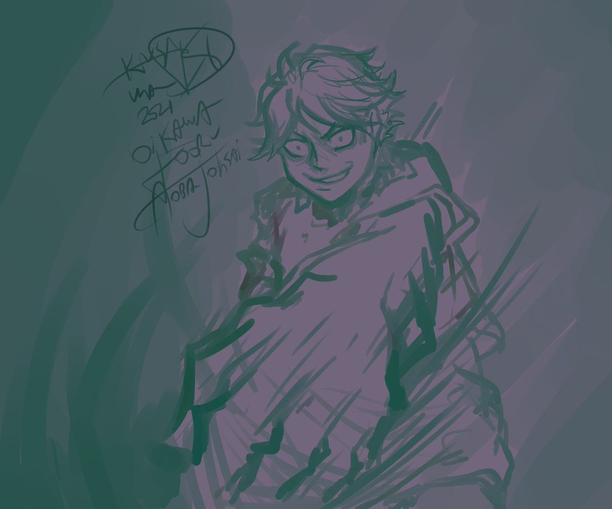 darkusan's tweet photo. Yea I'm still alive #Haikyuu #OikawaTooru #ushijimawakatoshi https://t.co/vq8bplbL0u