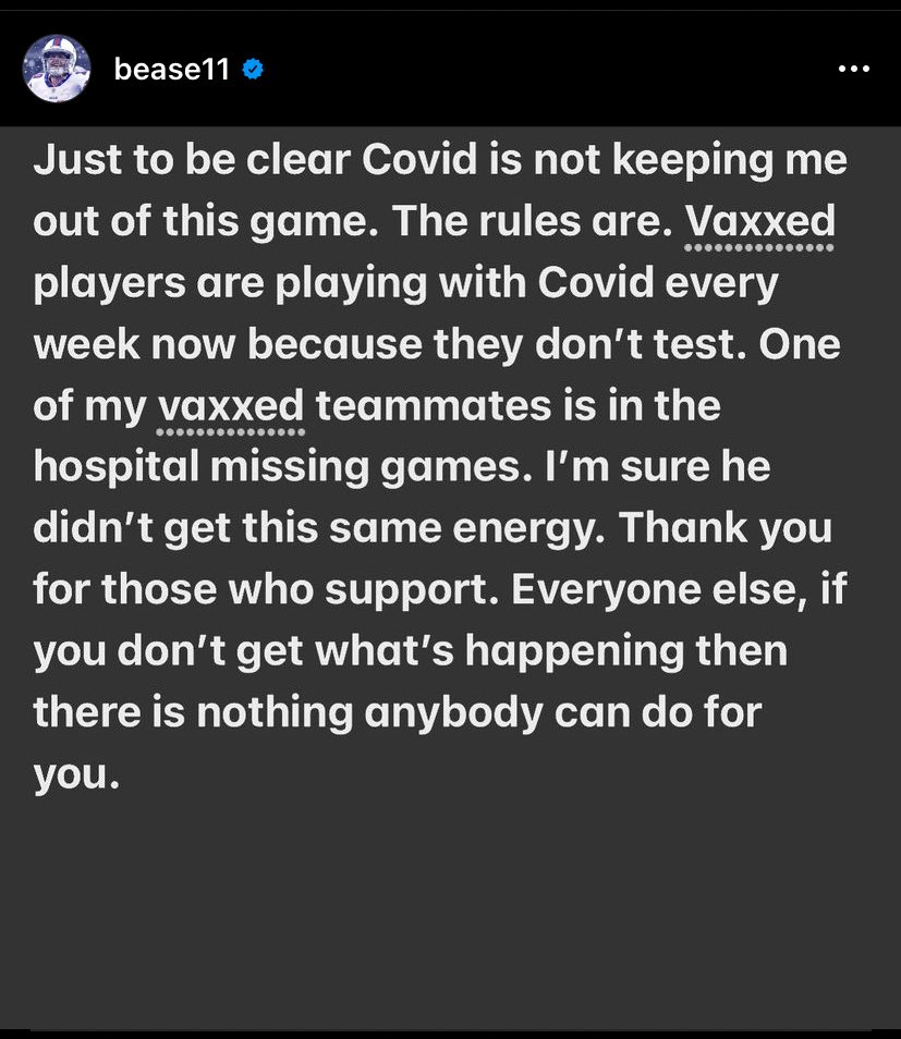 MySportsUpdate's tweet image. #Bills WR Cole Beasley on testing positive for COVID-19: