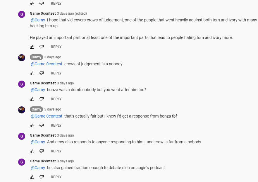 moderndufe1985's tweet photo. @CrowOfJ Someone talking shit about you relating to the pyro situation, then backpedals twice in the same convo in less than an hour lol. Also this guy is going to release a video criticizing pyro next week or so. And probably defend turkey tom. https://t.co/qqfLiCSWpB