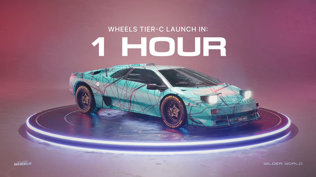 WilderWorld's tweet photo. ⚡️ T-1 HOUR! ⚡️ 

We are only 1 hour away from #WilderWheels Tier C Drop! Fasten your seatbelts wilders! Its going to be a #Wild ride! 🤯 

Available for mint on https://t.co/EZSJWeeU9Y

Read the zine for for more information! 👇 

https://t.co/2JfZO8TSv9 https://t.co/Us1fb2cAWe