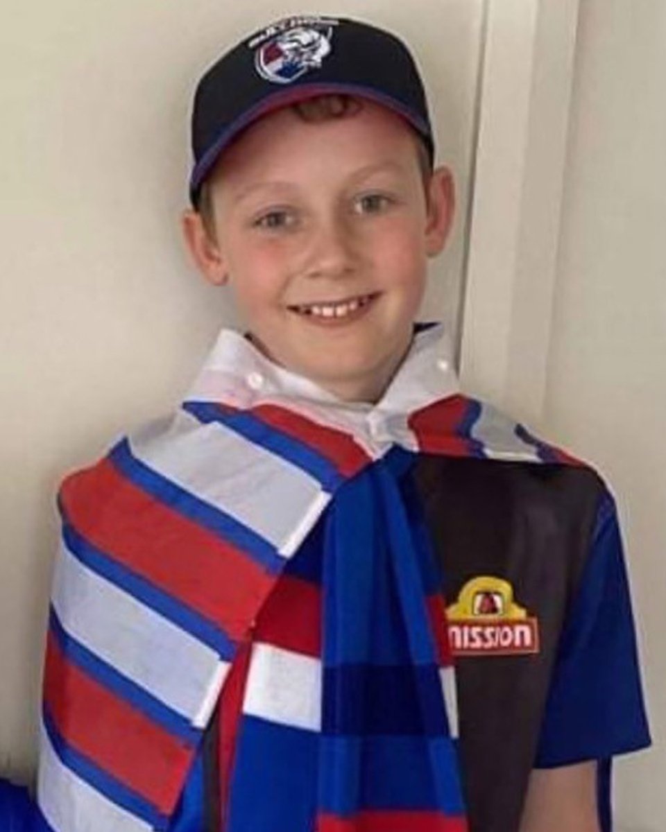 westernbulldogs's tweet photo. Our thoughts and prayers are with the families and the community of Devonport following the tragedy at Hillcrest Primary School.
 
One of the six young victims, Chace Harrison, was a passionate Bulldogs member who never missed watching a game of his beloved football club. ❤️🤍💙 https://t.co/k5M4BjX07f