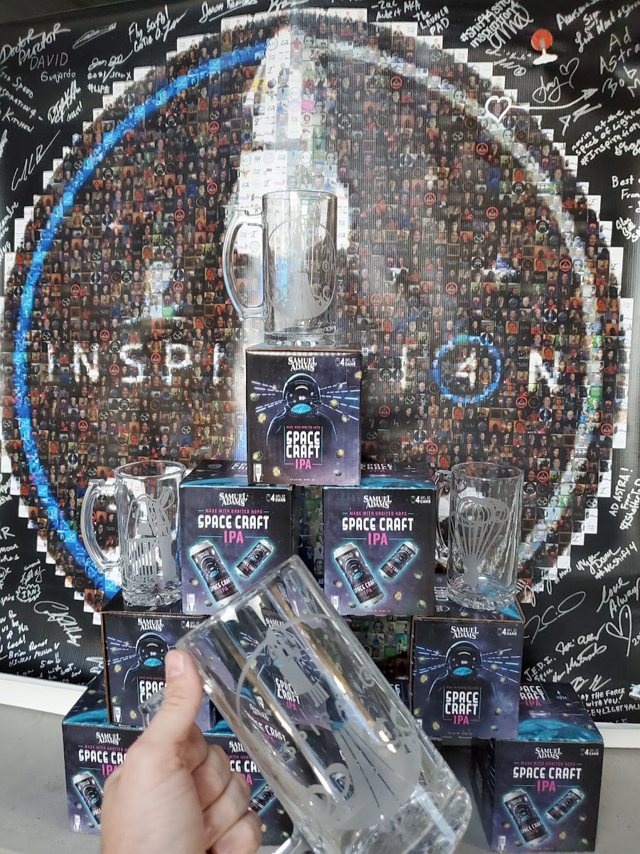 Retweet and Like for a chance to win #SpaceFlownBeer - "SpaceCraft" by <a href="/SamuelAdamsBeer/">Samuel Adams Beer</a> and I4 mug by <a href="/_SayAndrea/">Say Andrea (🌕 Luna)</a>  on Christmas!

Ebaying the Banner of Prosperity signed by  <a href="/inspiration4x/">Inspiration4</a>  <a href="/rookisaacman/">Jared Isaacman</a> &amp; Crew with all $$ to <a href="/StJude/">St. Jude</a> 

ebay.com/itm/2750690777…

Cheers <a href="/keiffer6/">Keith “Code” Yohn 🚀💫</a>!